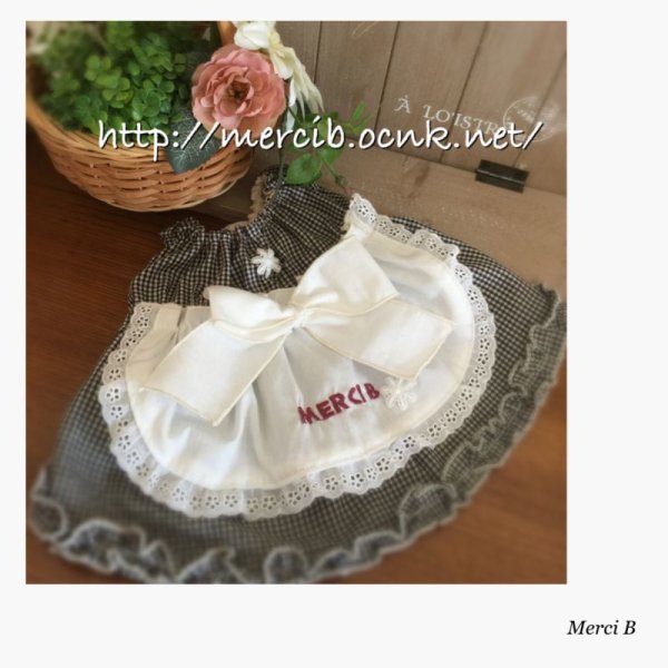 画像2: Merci B ロゴエプロンわんぴ Amy(エイミー) (2)