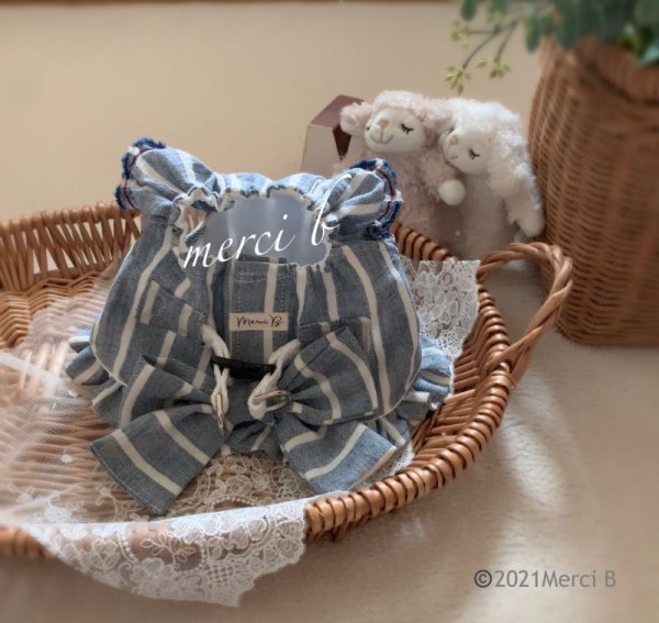 画像2: ショートわんぴハーネス　ブルークレール (2)